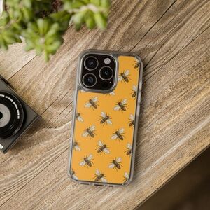 Bee Pattern Phone Case - Yellow